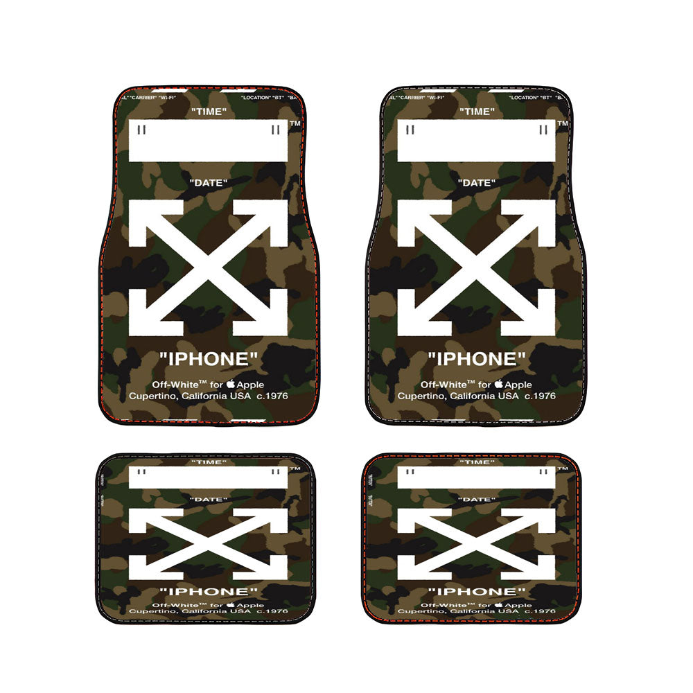 Off White Army Car Floor Mats Accessories