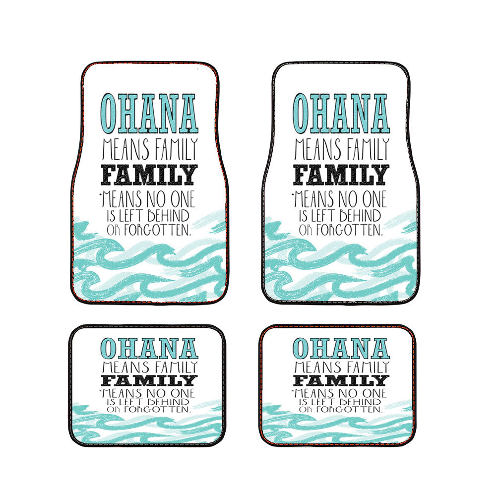 Ohana Means Family Lilo And Stitch Car Floor Mats Accessories