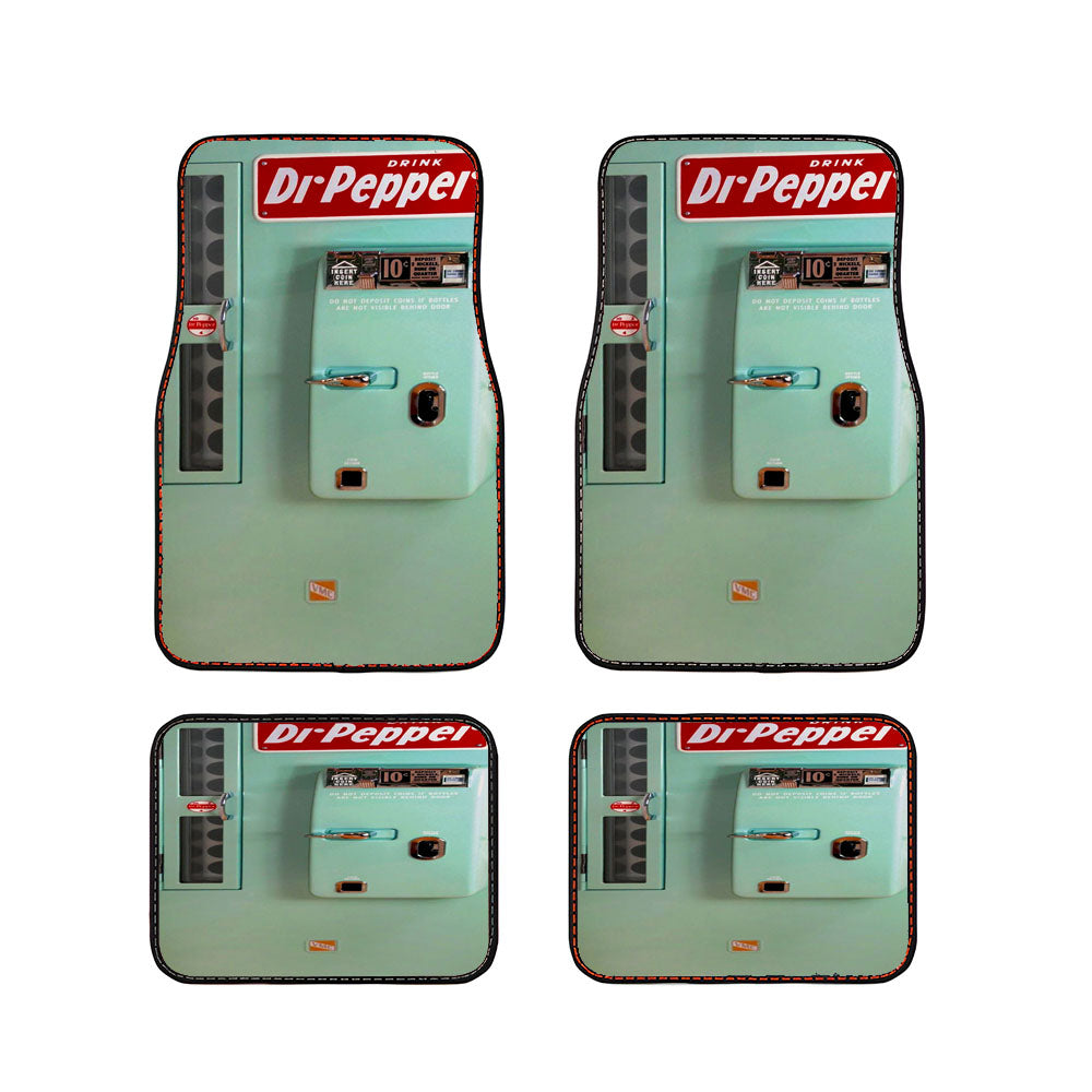 Old Classic Dr Pepper Vending Machine Retro Car Floor Mats Accessories