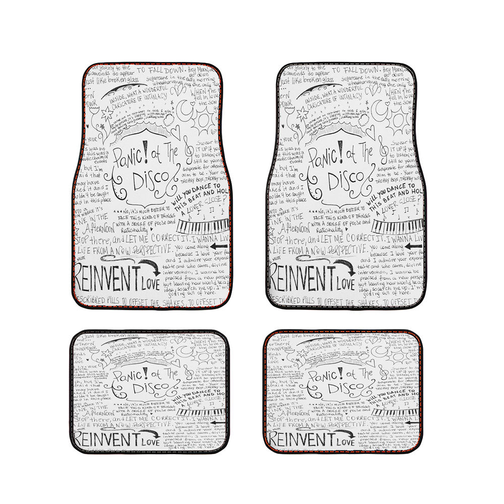 Panic! At The Disco Lyric Cover Car Floor Mats Accessories