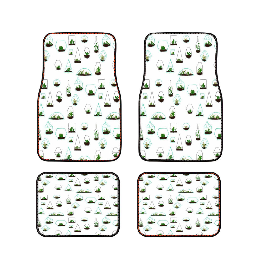 Pattern Go Green Flora Car Floor Mats Accessories