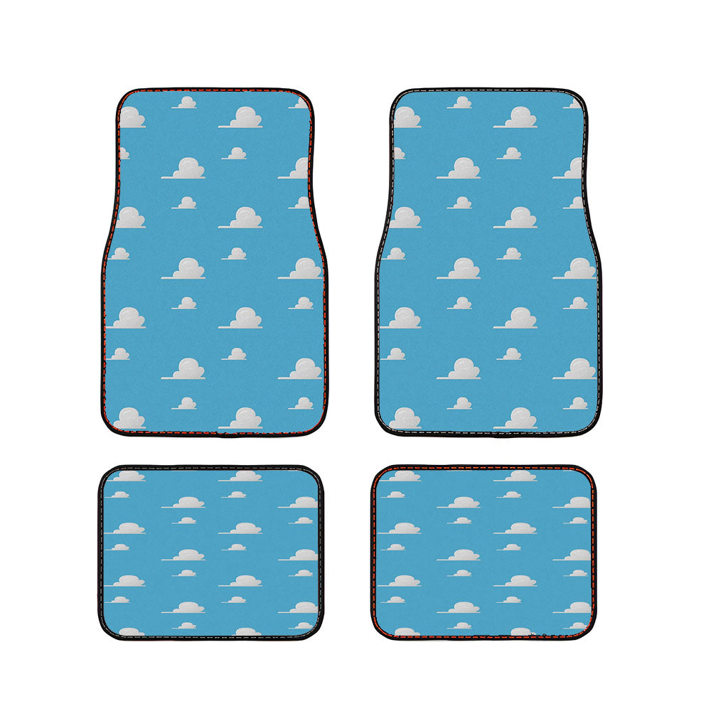 Pattern Of Toy Story Sky Blue Clouds Car Floor Mats Accessories