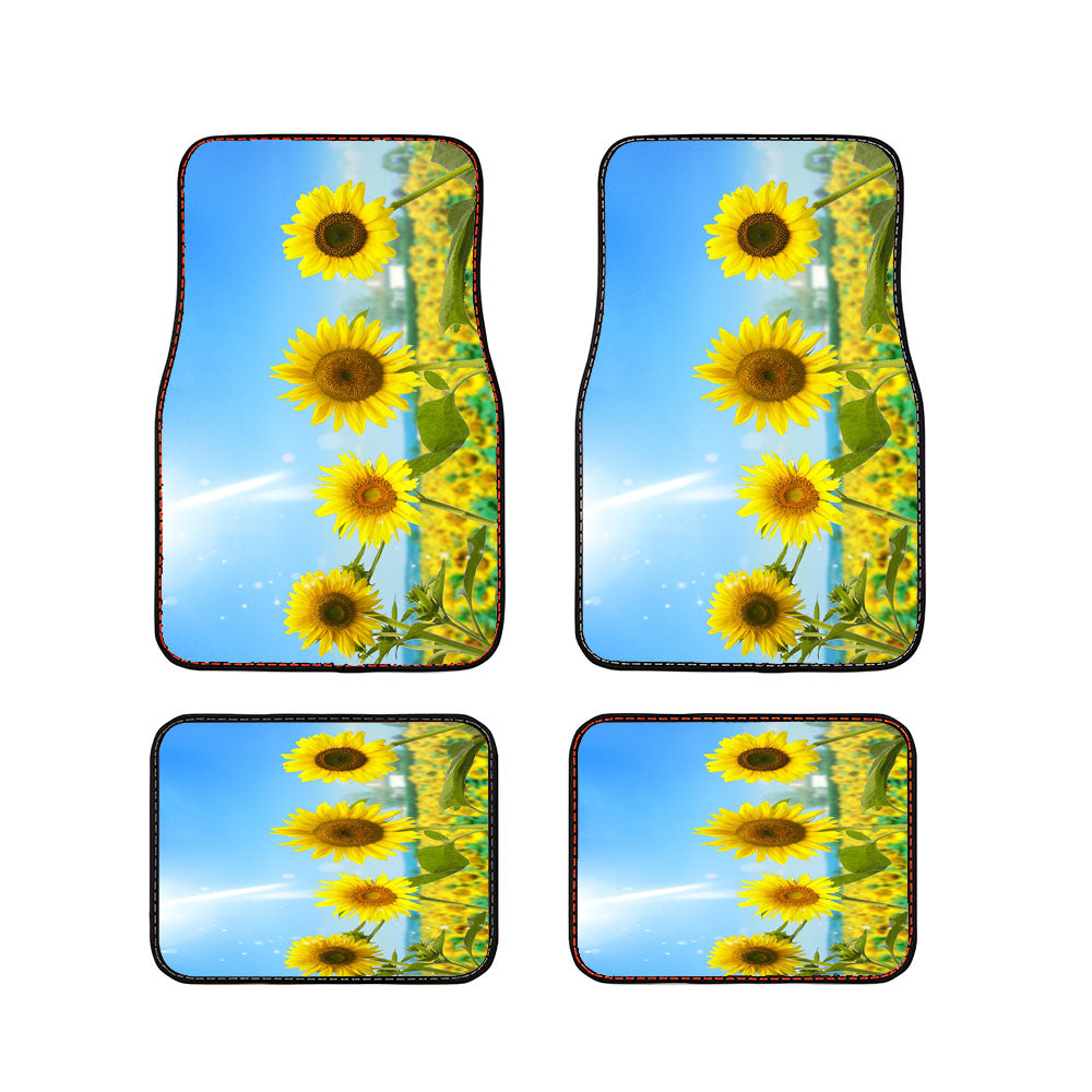 Pattern Sun Flower Car Floor Mats Accessories