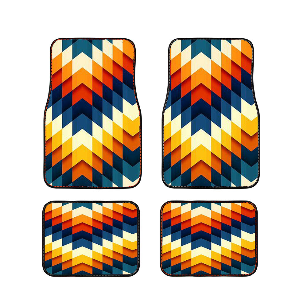 Pattern Tellow White Blue Car Floor Mats Accessories
