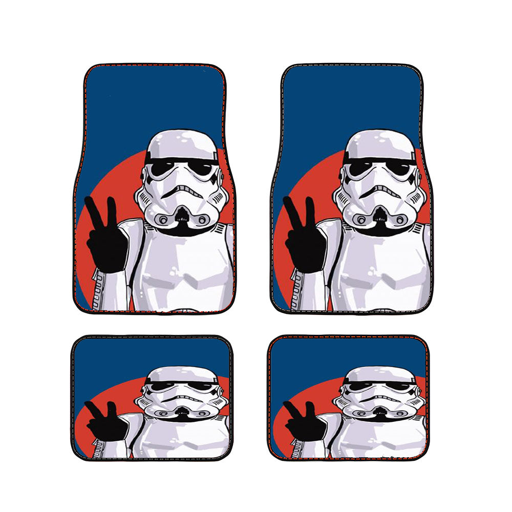 Peace Sign Storm Trooper Star Wars Car Floor Mats Accessories