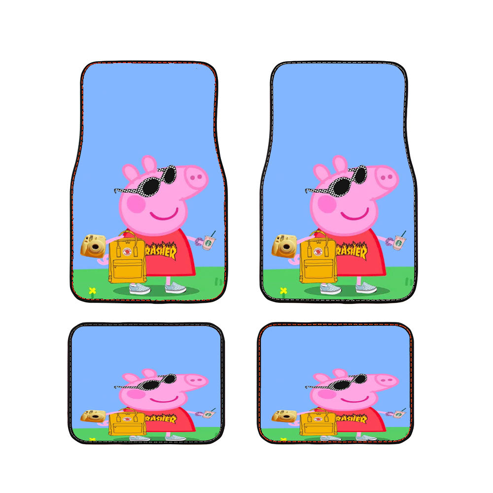 Peppa Pig Cool Hypebeast Vsco Girl Car Floor Mats Accessories