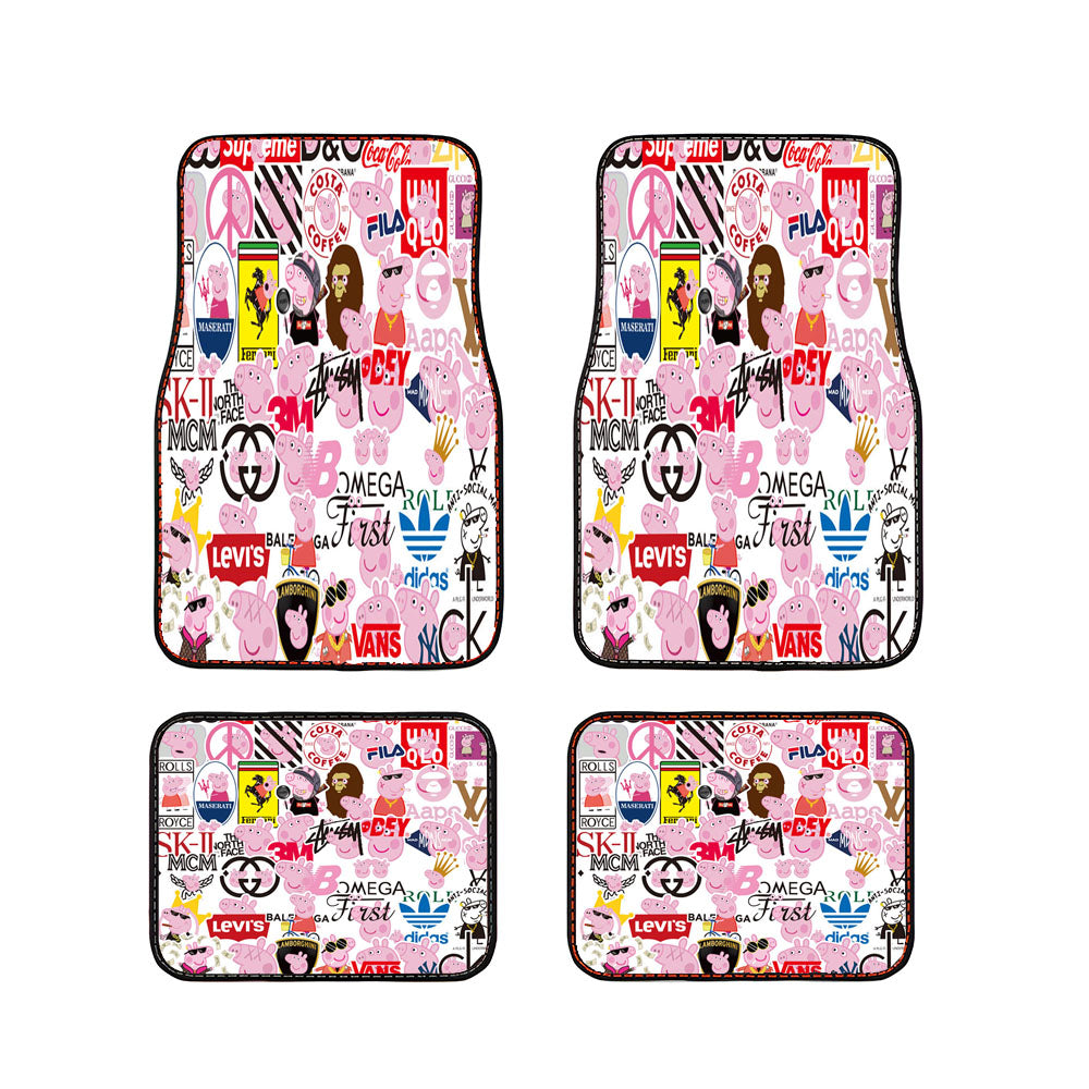 Peppa Pig Sticker Collection Car Floor Mats Accessories