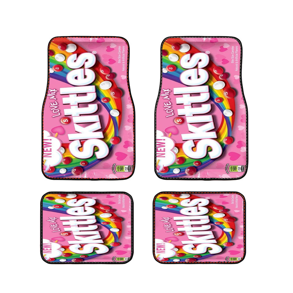 Pink Love Mix Skittles Candy Car Floor Mats Accessories