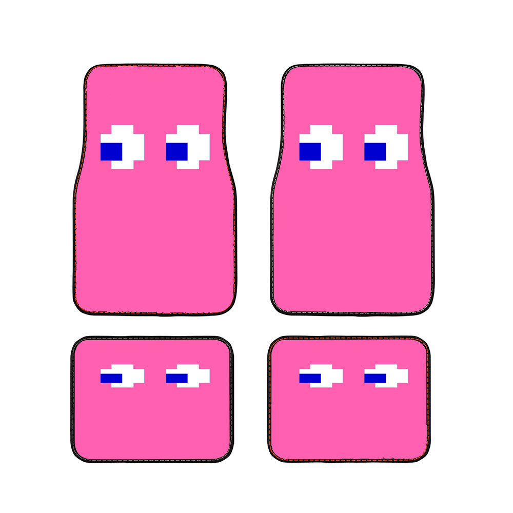 Pink Pacman Inspired Car Floor Mats Accessories
