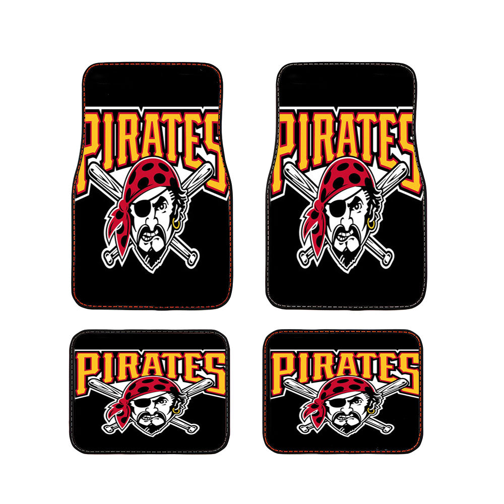 Pittsburgh Pirates Black Background Car Floor Mats Accessories