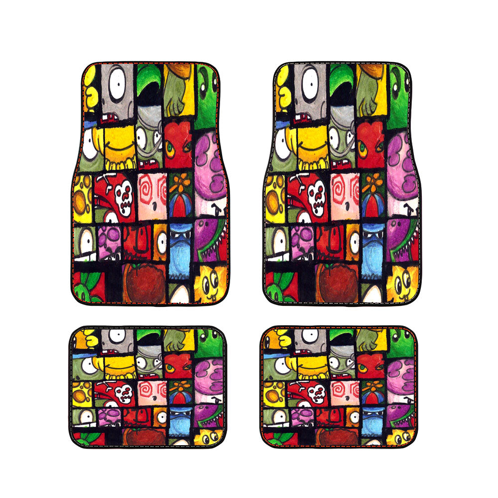 Plants Vs Zombies Cartoon Wallpaper Car Floor Mats Accessories