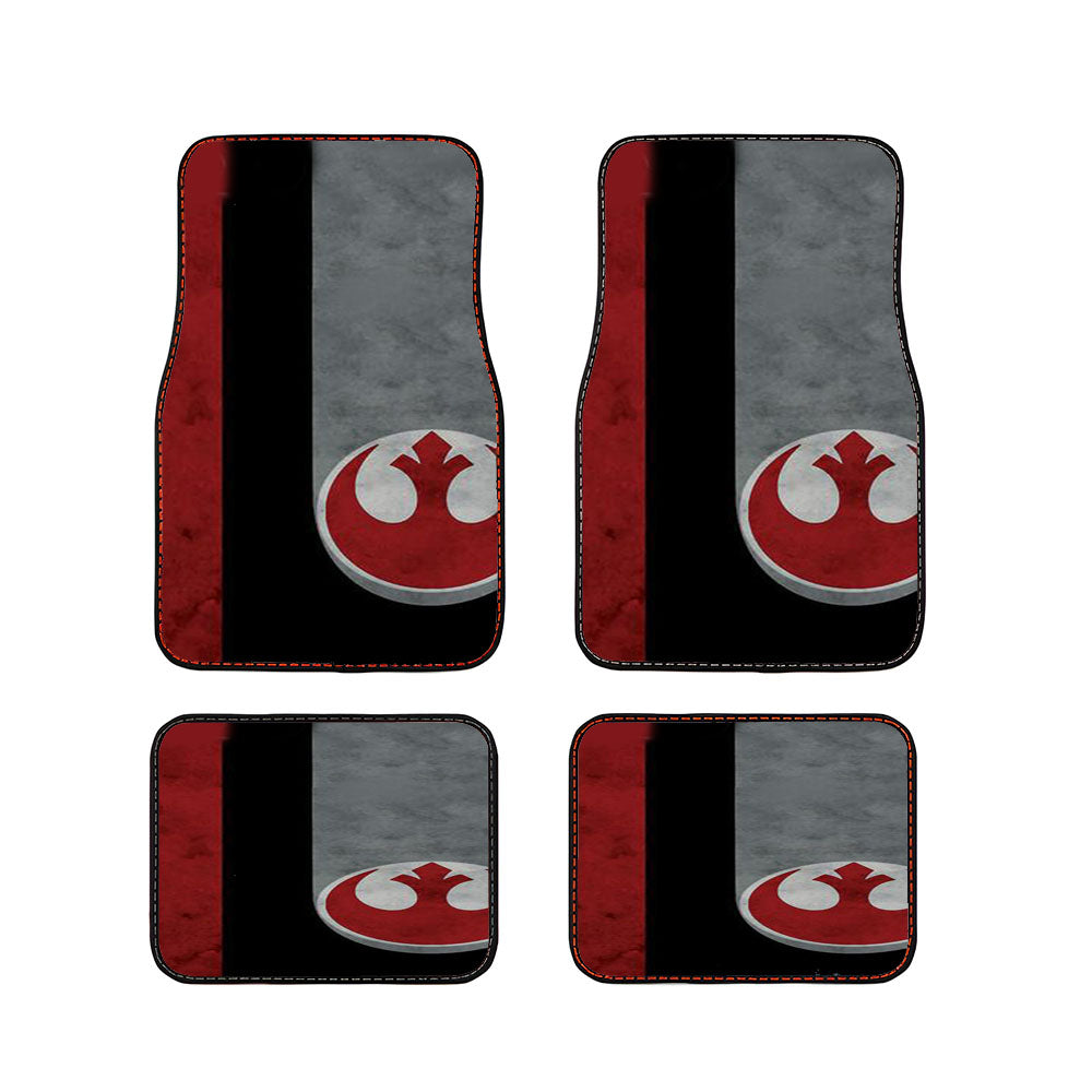 Poe'S Helmet Pattern Car Floor Mats Accessories