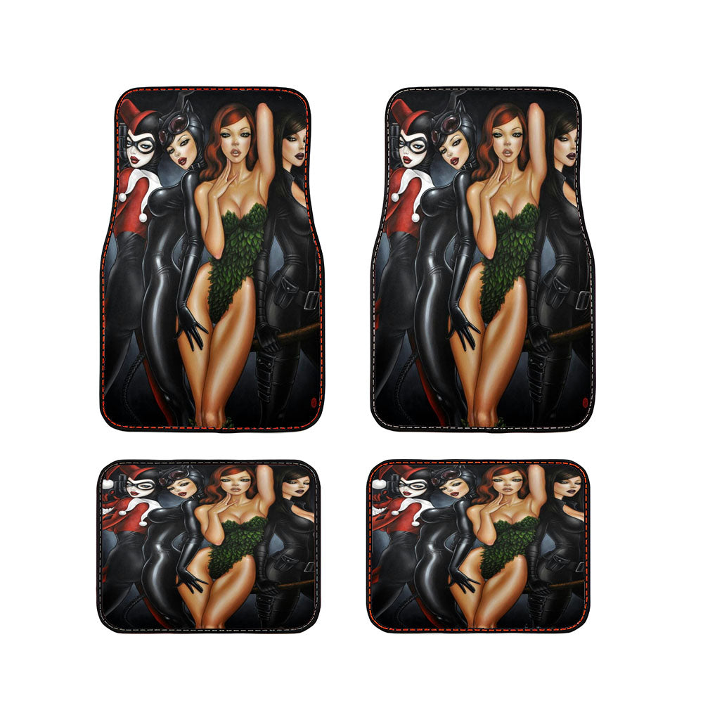 Poison Ivy, Harley Quinn,Batgirl And Catwoman Car Floor Mats Accessories
