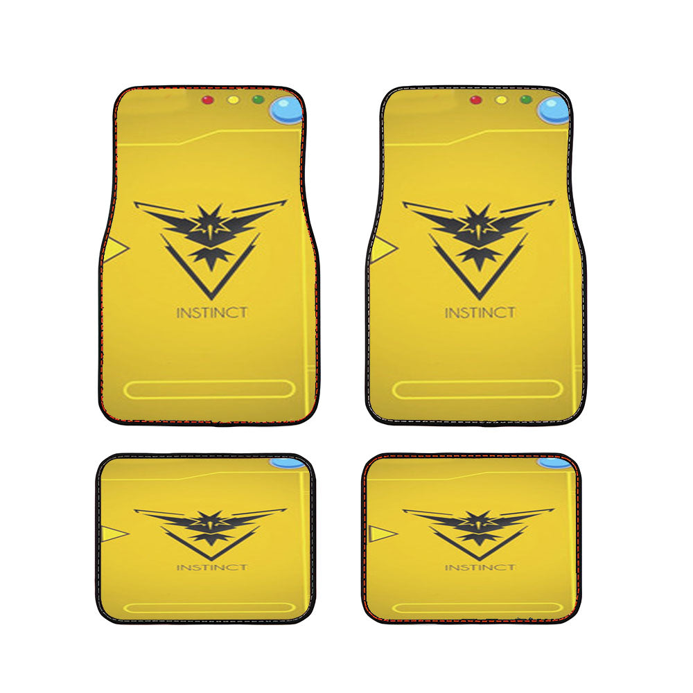 Pokémon Go Team Instinct Pokedex Car Floor Mats Accessories