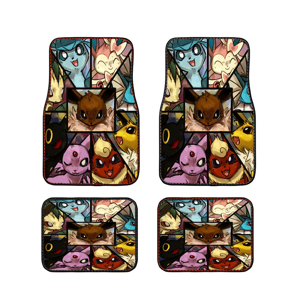 Pokemon Eevee Collage Car Floor Mats Accessories