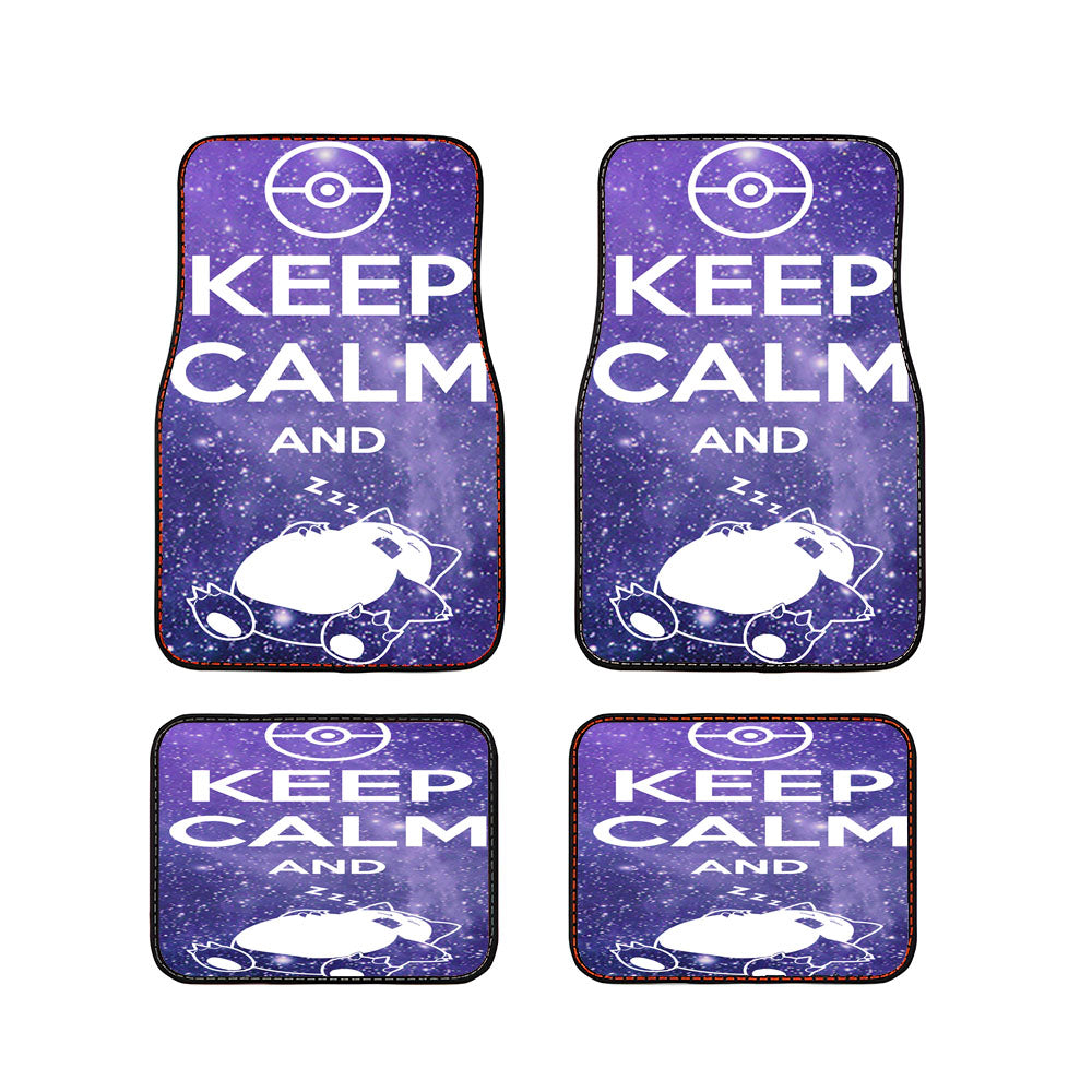 Pokemon Keep Calm And Snorlax Car Floor Mats Accessories