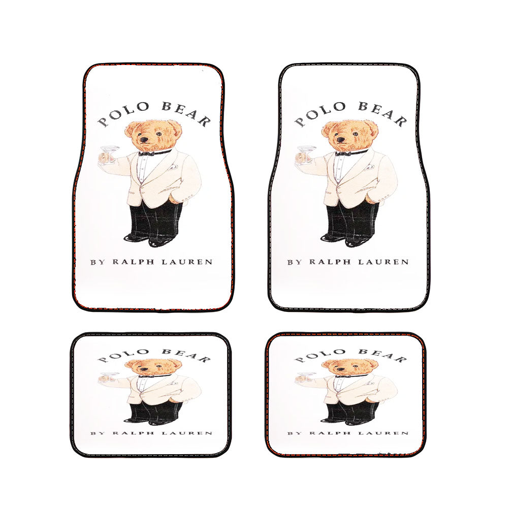 Polo Bear White Suit Tuxedo Car Floor Mats Accessories