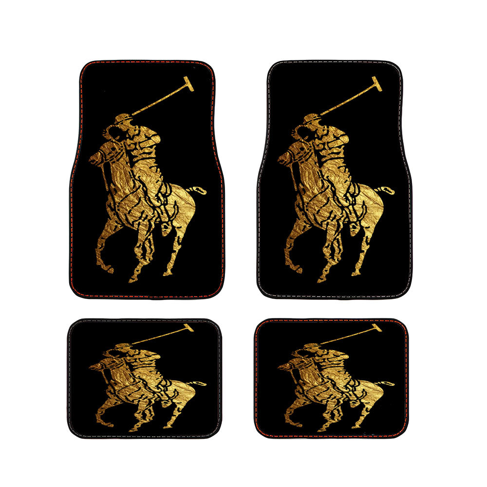 Polo Ralph Lauren Black Gold Logo Car Floor Mats Accessories