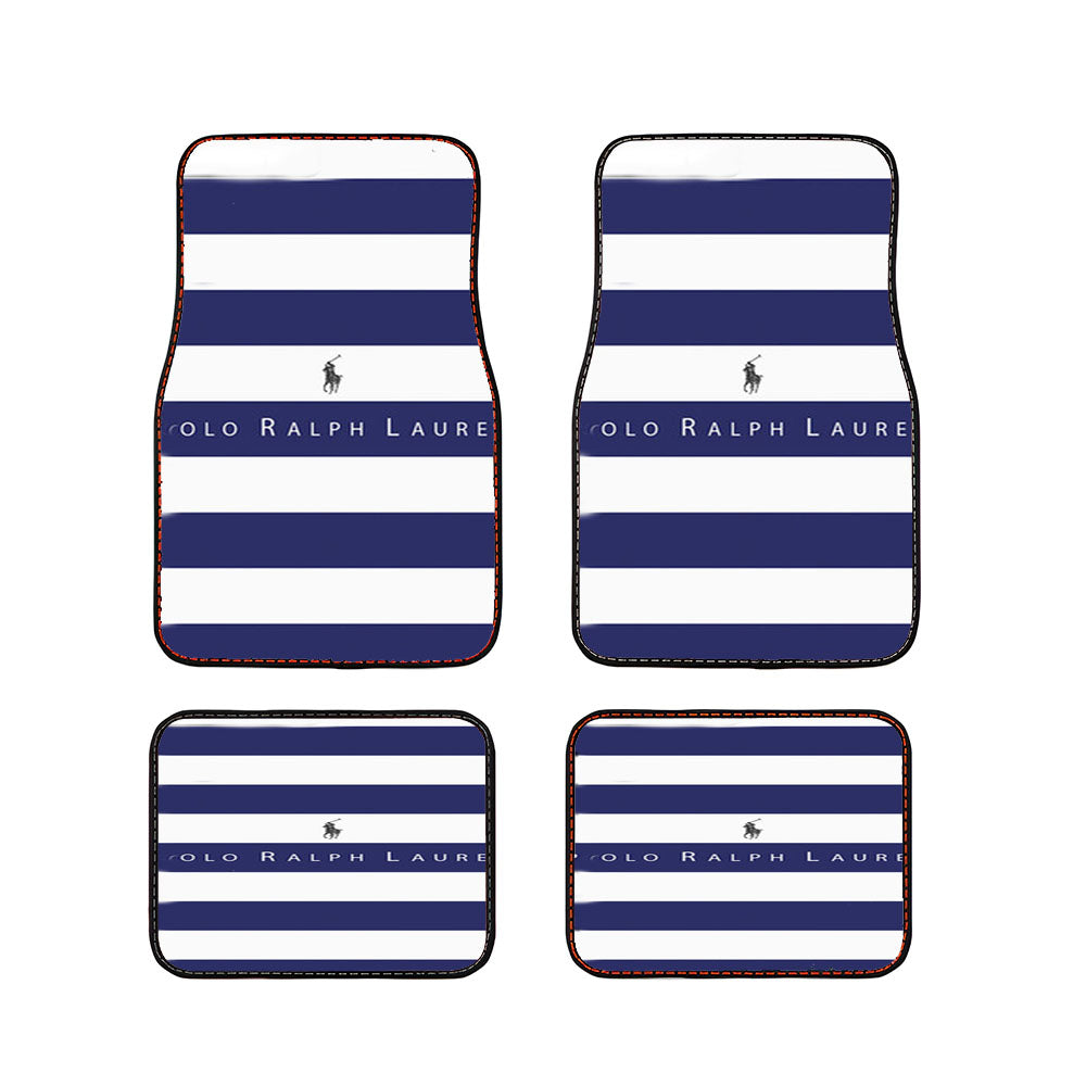 Polo Ralph Lauren Blue White Stripes Car Floor Mats Accessories