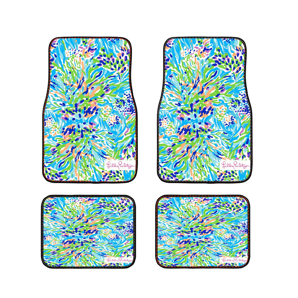Preppy Lilly Pulitzer Car Floor Mats Accessories