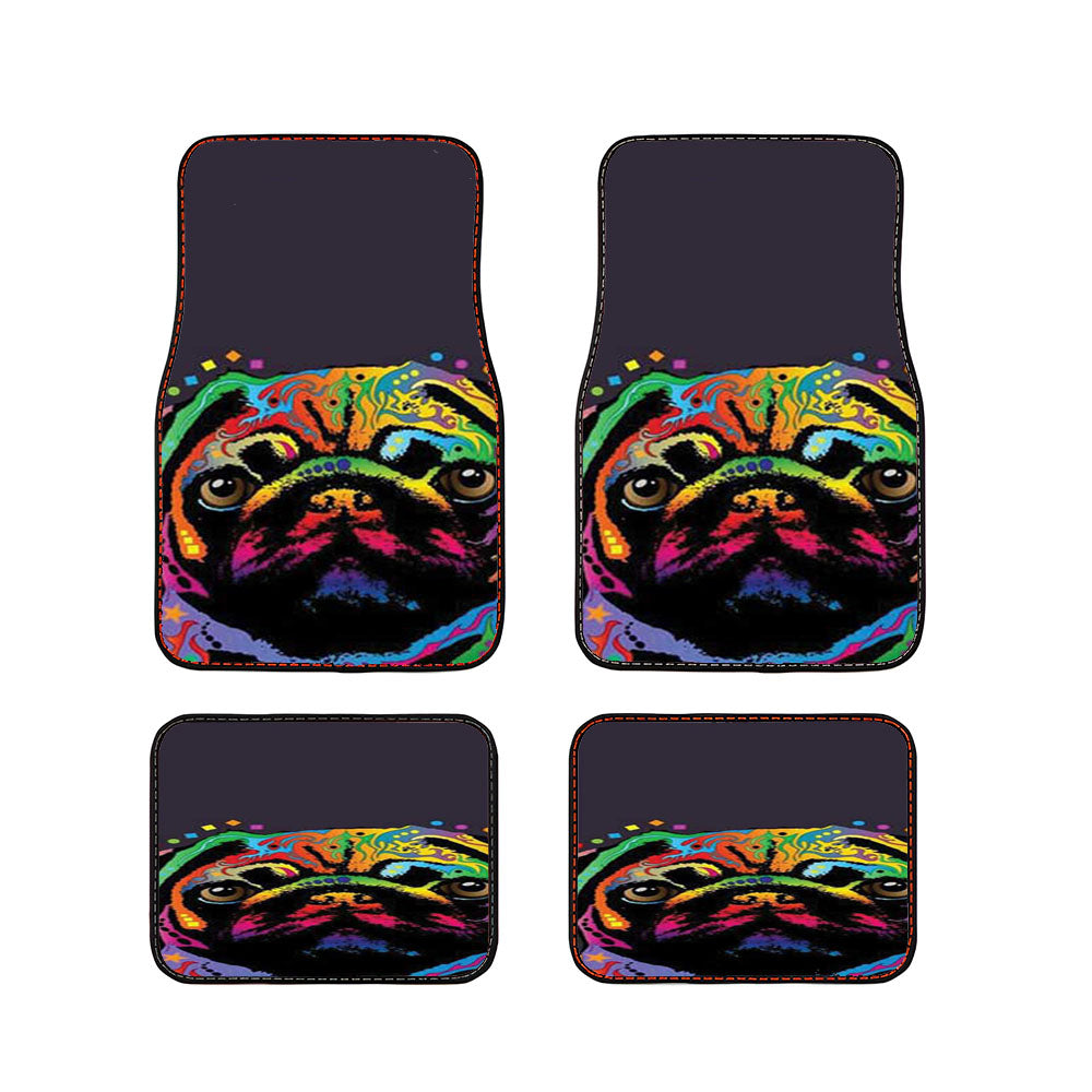 Pug Pop Art Car Floor Mats Accessories