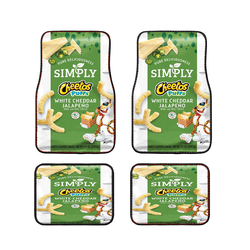 Pure Delicioussness Simply Cheetos Puffs White Cheddar Jalapeno Made With Real Cheese Car Floor Mats Accessories