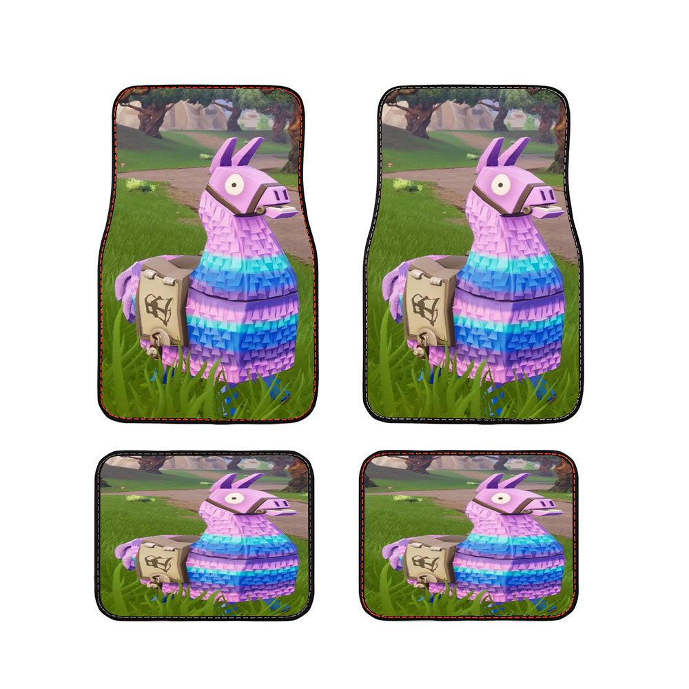 Purple Llama Pinata Fortnite Car Floor Mats Accessories