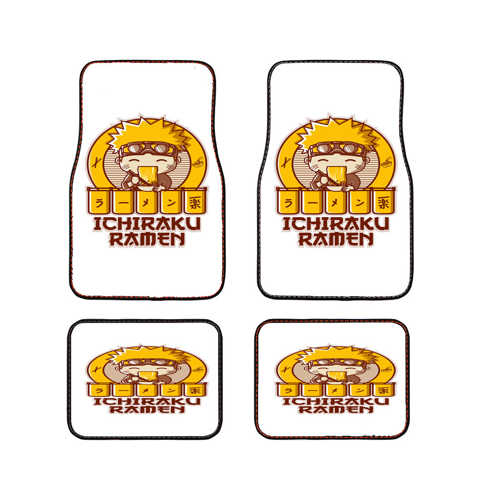 Ramen Ichiraku Naruto White Car Floor Mats Accessories