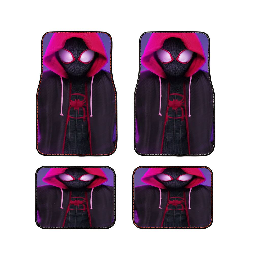 Red Black Spiderman Kid Hoodies Into The Verse Car Floor Mats Accessories