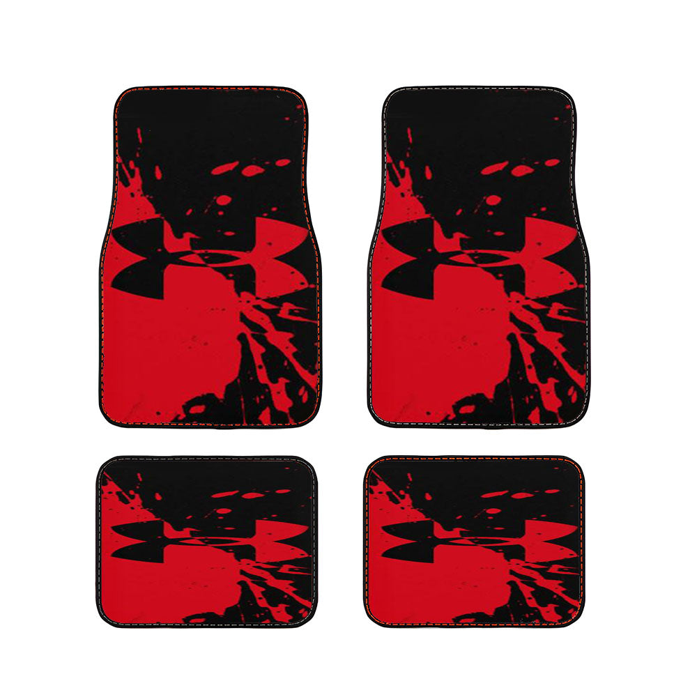 Red Black Under Armour Swoosh Car Floor Mats Accessories