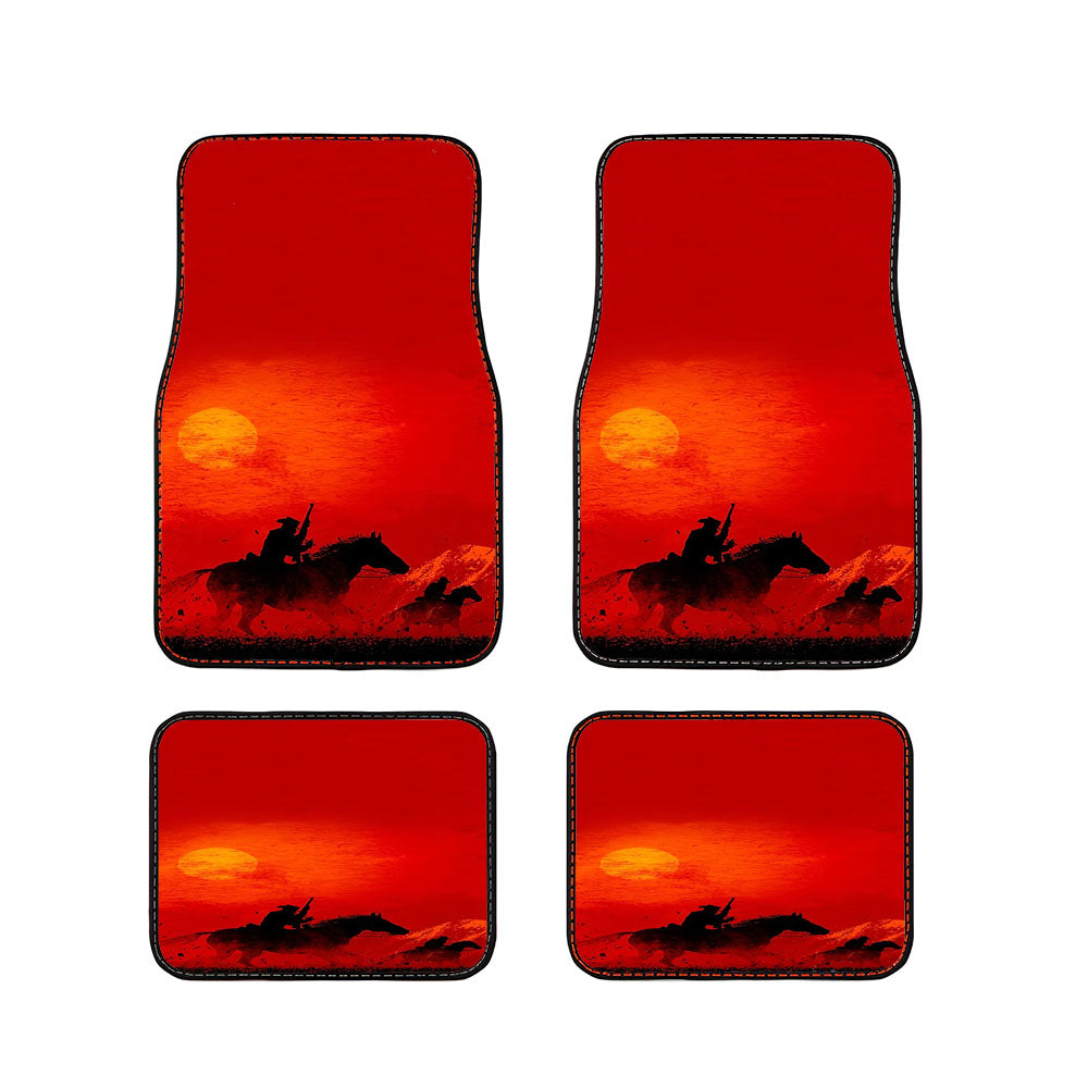 Red Dead Redemption Sunse Car Floor Mats Accessories
