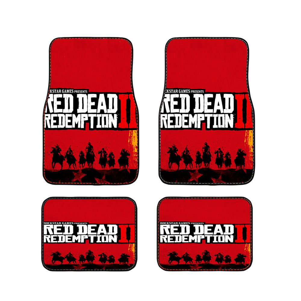 Red Dead Redemption Ii Illustration Poster Car Floor Mats Accessories