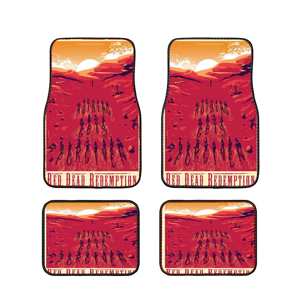 Red Dead Redemption Nothing Gets Forgiven Car Floor Mats Accessories