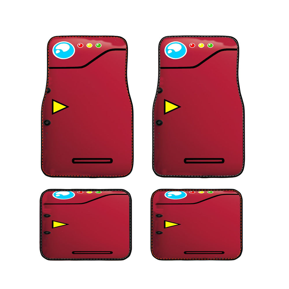 Red Pokedex Pokemon And Sailor Moon Car Floor Mats Accessories