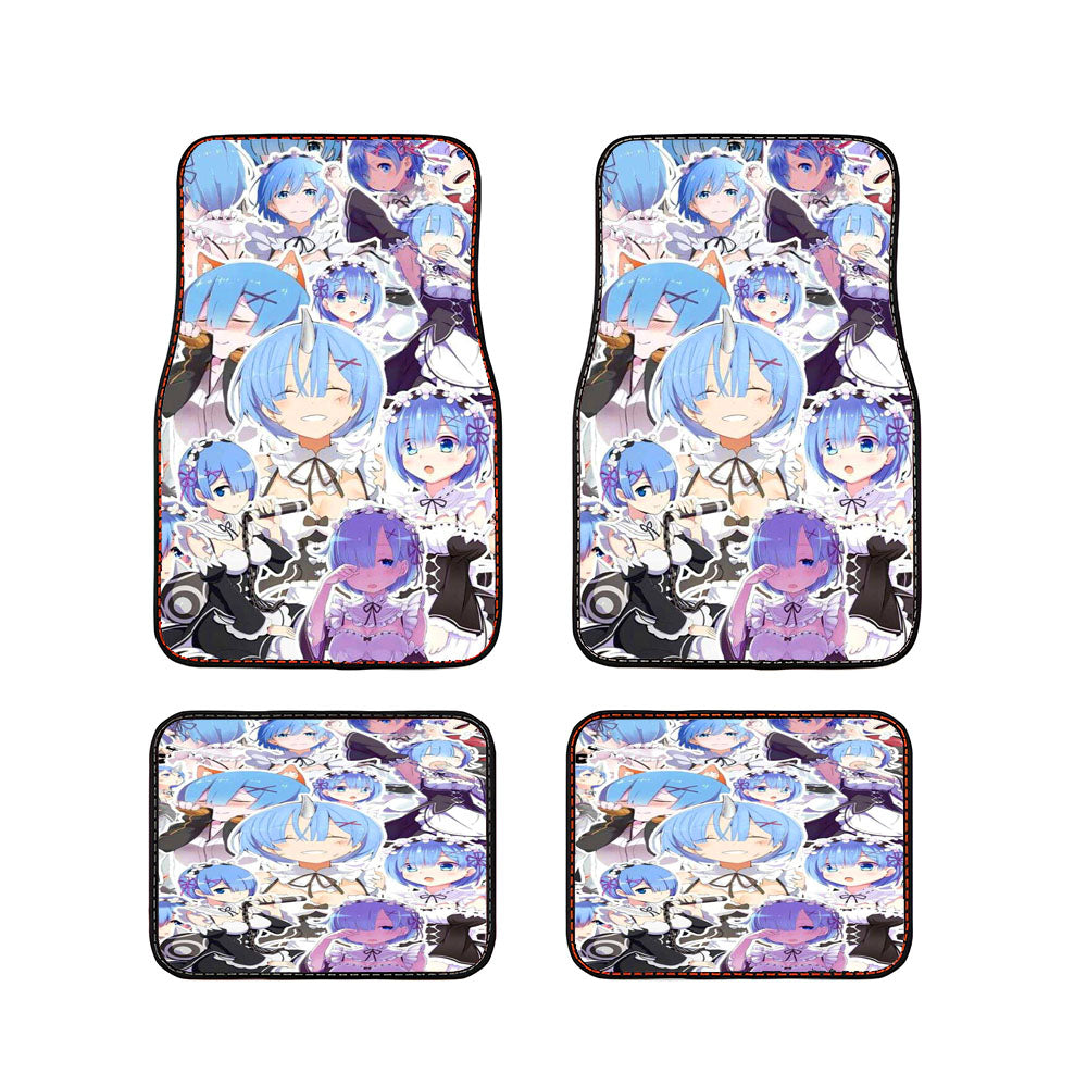 Rem Re-Zero Collage Car Floor Mats Accessories