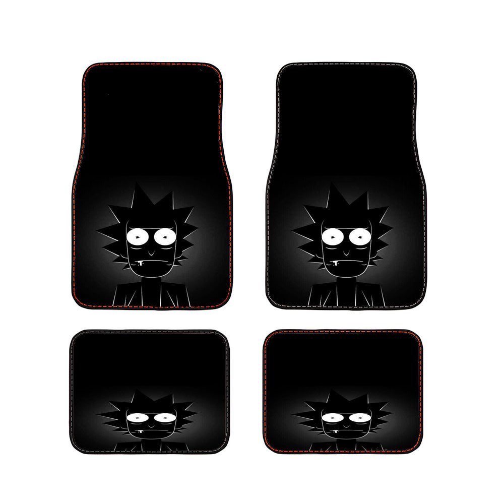 Rick And Morty Black White Wallpaper Car Floor Mats Accessories