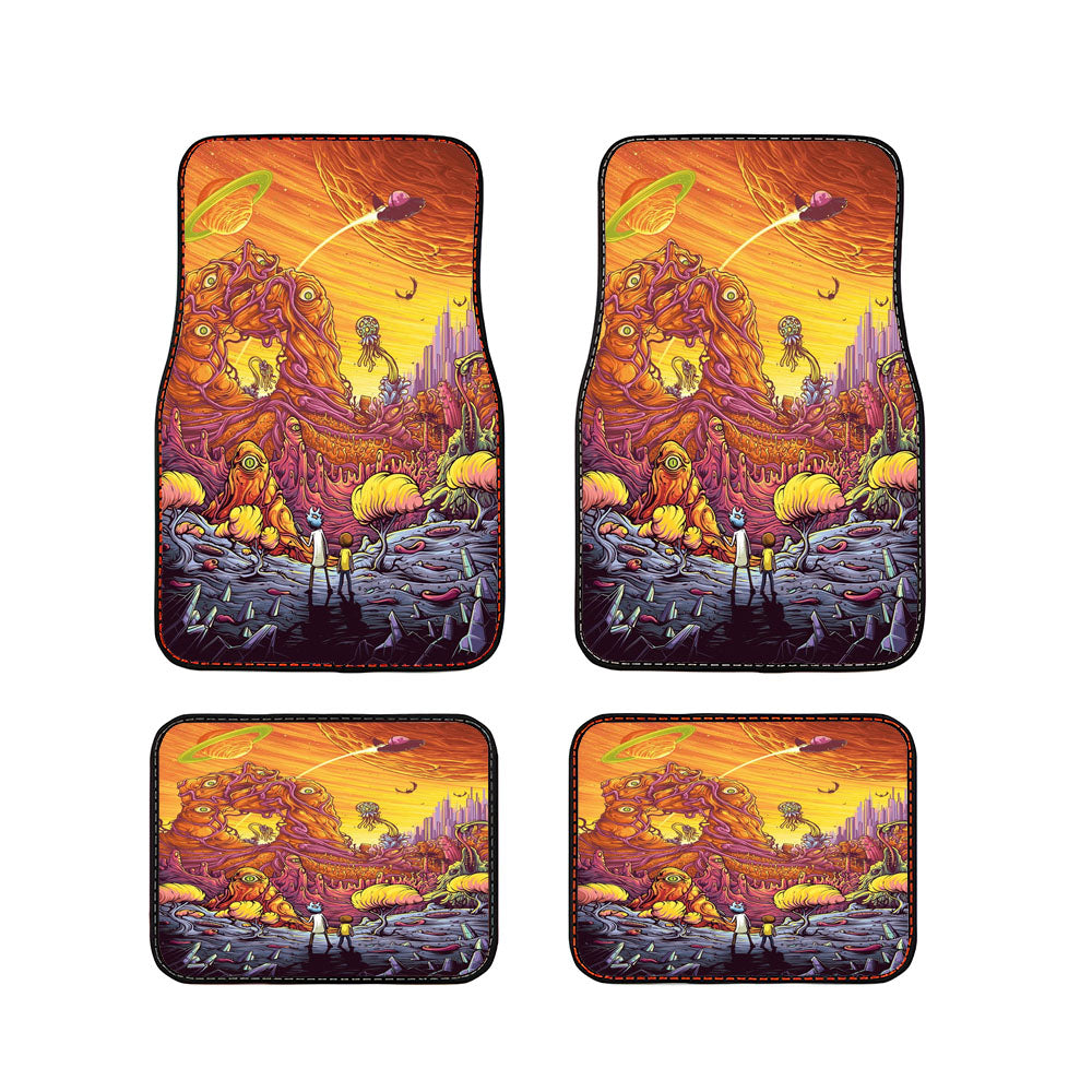 Rick And Morty Dirty Planet Car Floor Mats Accessories