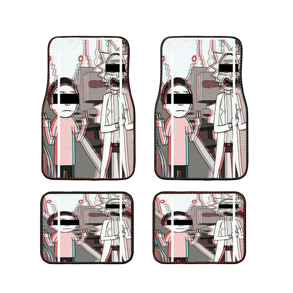 Rick And Morty Get Psychodelic Car Floor Mats Accessories