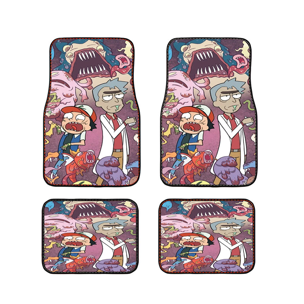 Rick And Morty Pokemon Art Car Floor Mats Accessories