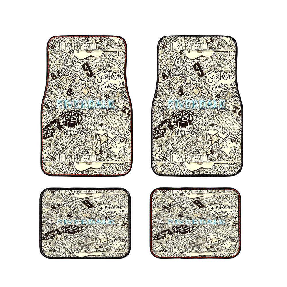 Riverdale Jughead Serpents Pattern Car Floor Mats Accessories