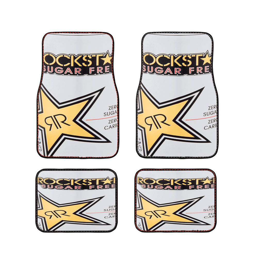 Rockstar Energy Drink Sugar Free Car Floor Mats Accessories