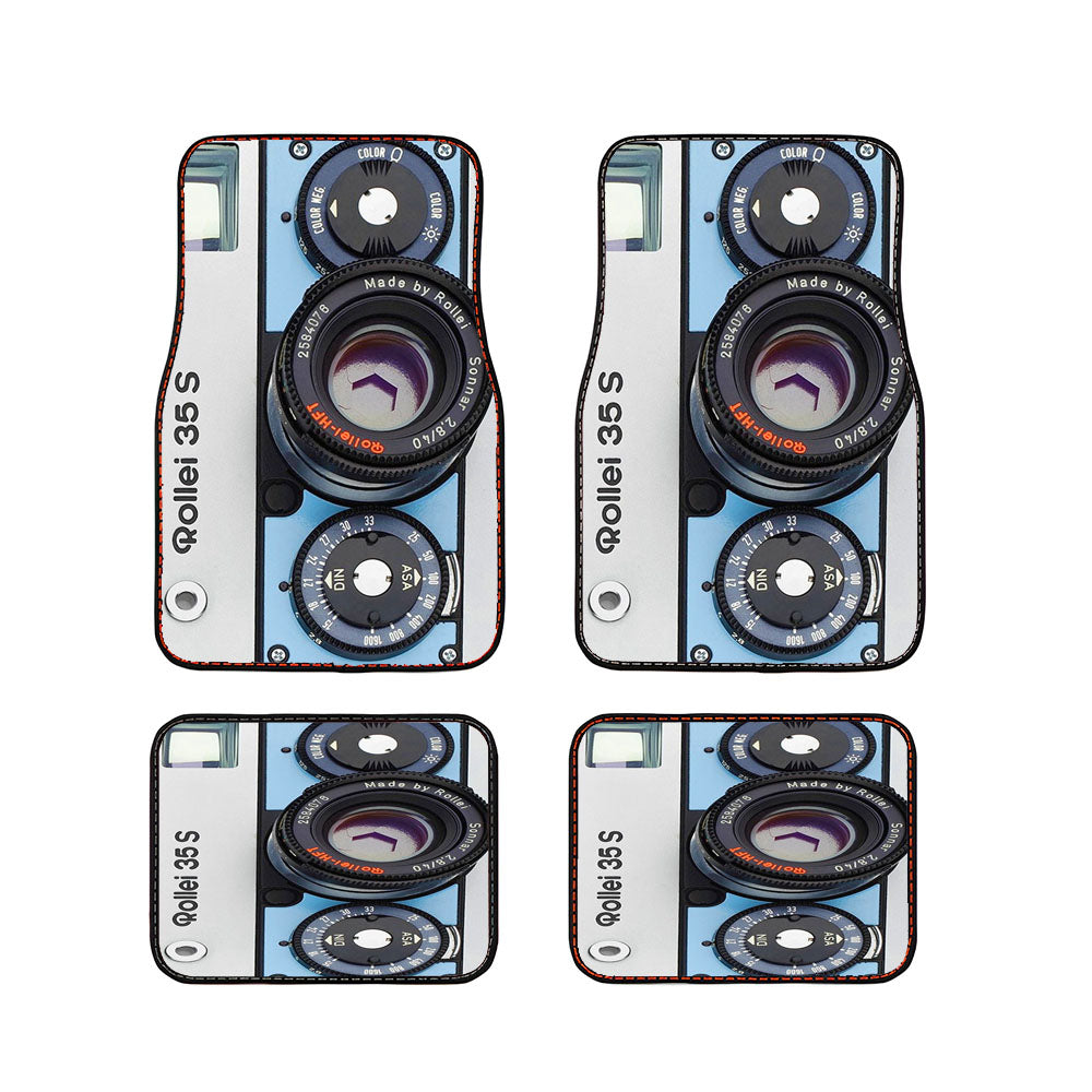 Rollei 5 S Blue Silver Retro Camera Car Floor Mats Accessories
