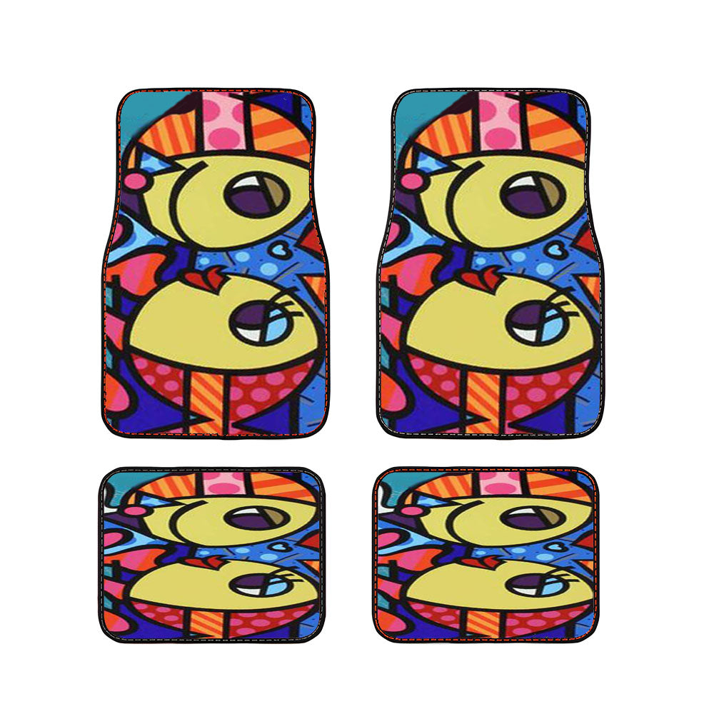 Romero Britto Fish Car Floor Mats Accessories