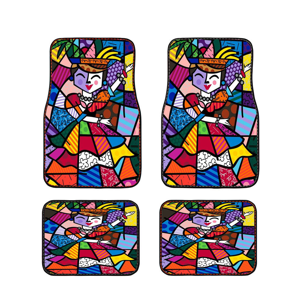Romero Britto Love Car Floor Mats Accessories