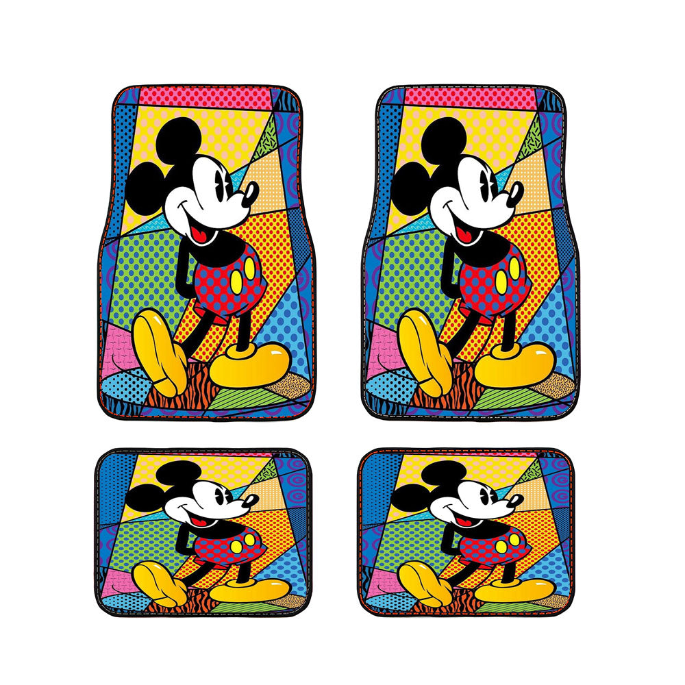 Romero Britto Mickey Mouse Car Floor Mats Accessories