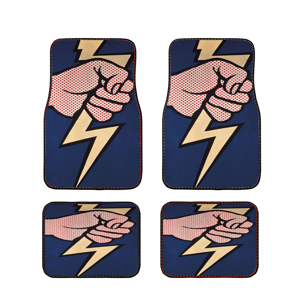 Roy Lichtenstein Thunderbolt Car Floor Mats Accessories