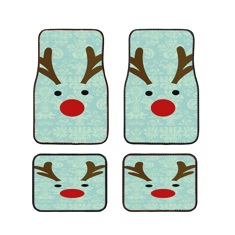 Rudolph Christmas Deer Car Floor Mats Accessories