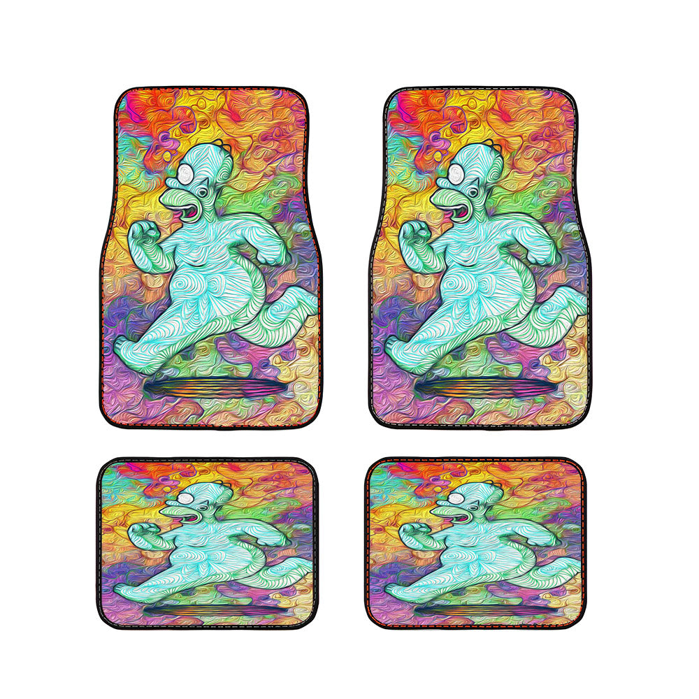Run Homer The Simpson Abstract Car Floor Mats Accessories
