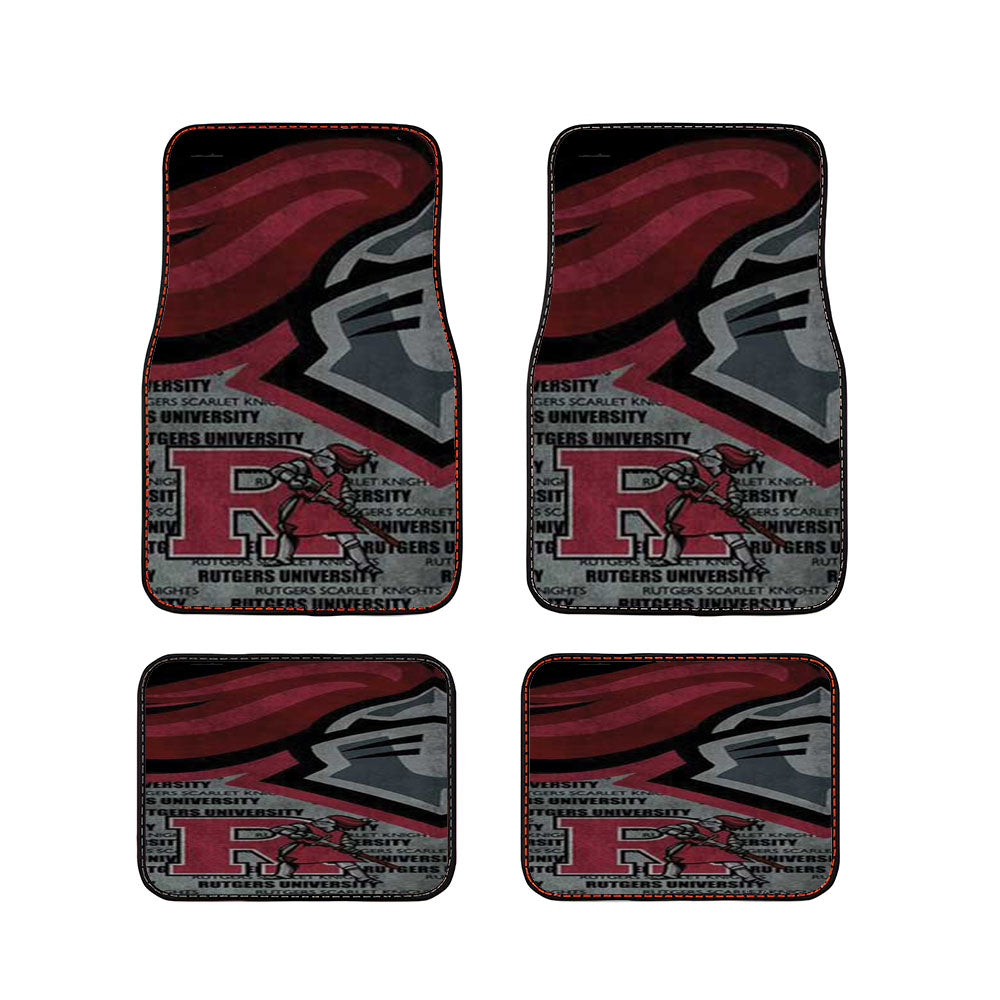 Rutgers Scarlet Knights Grey Bkg Car Floor Mats Accessories