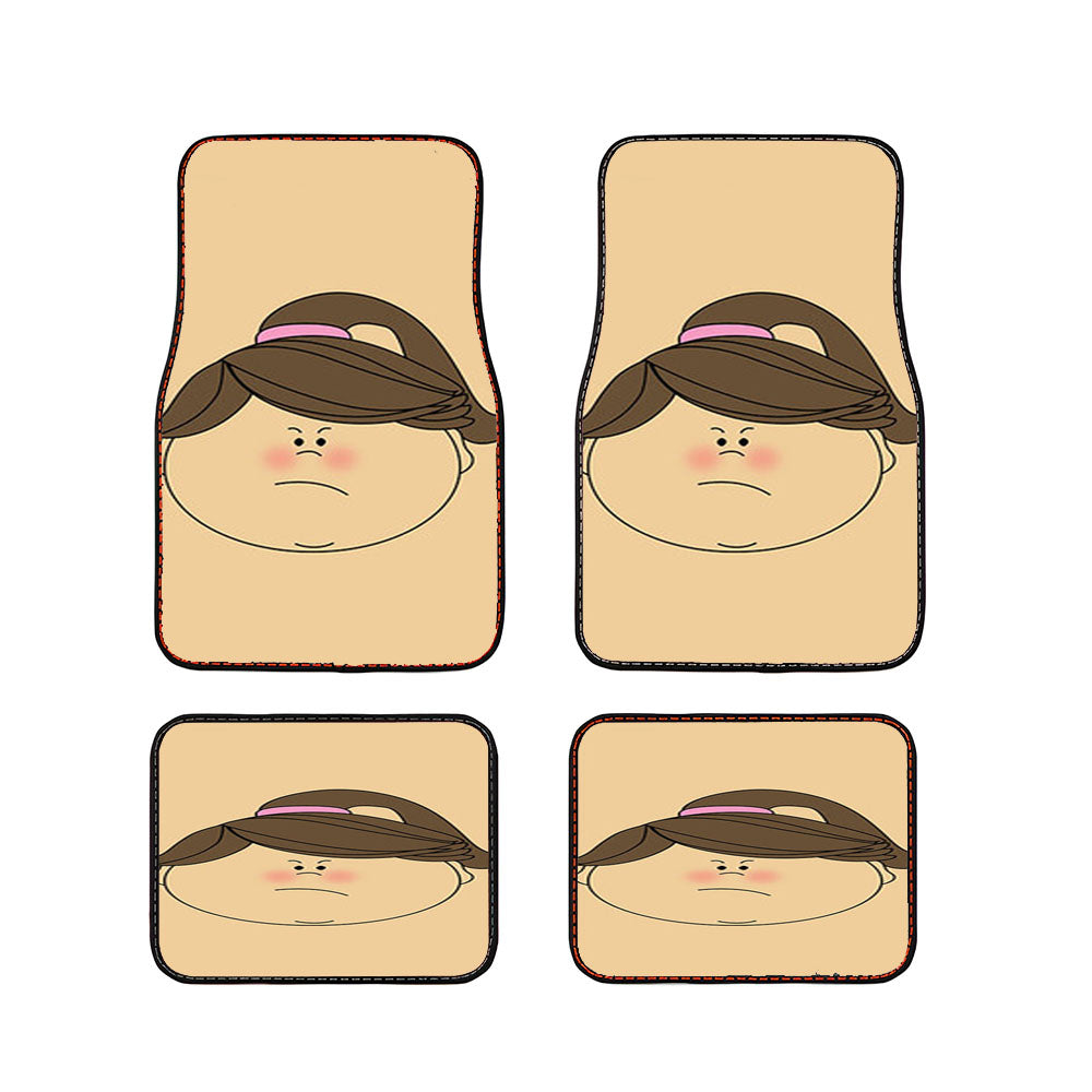 Sad Girl Clip Art Cream Car Floor Mats Accessories